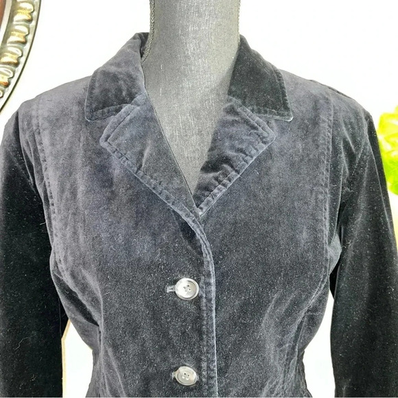 Tommy Hilfiger Women’s Black Velvet Unlined Blazer Jacket - Picture 13 of 13